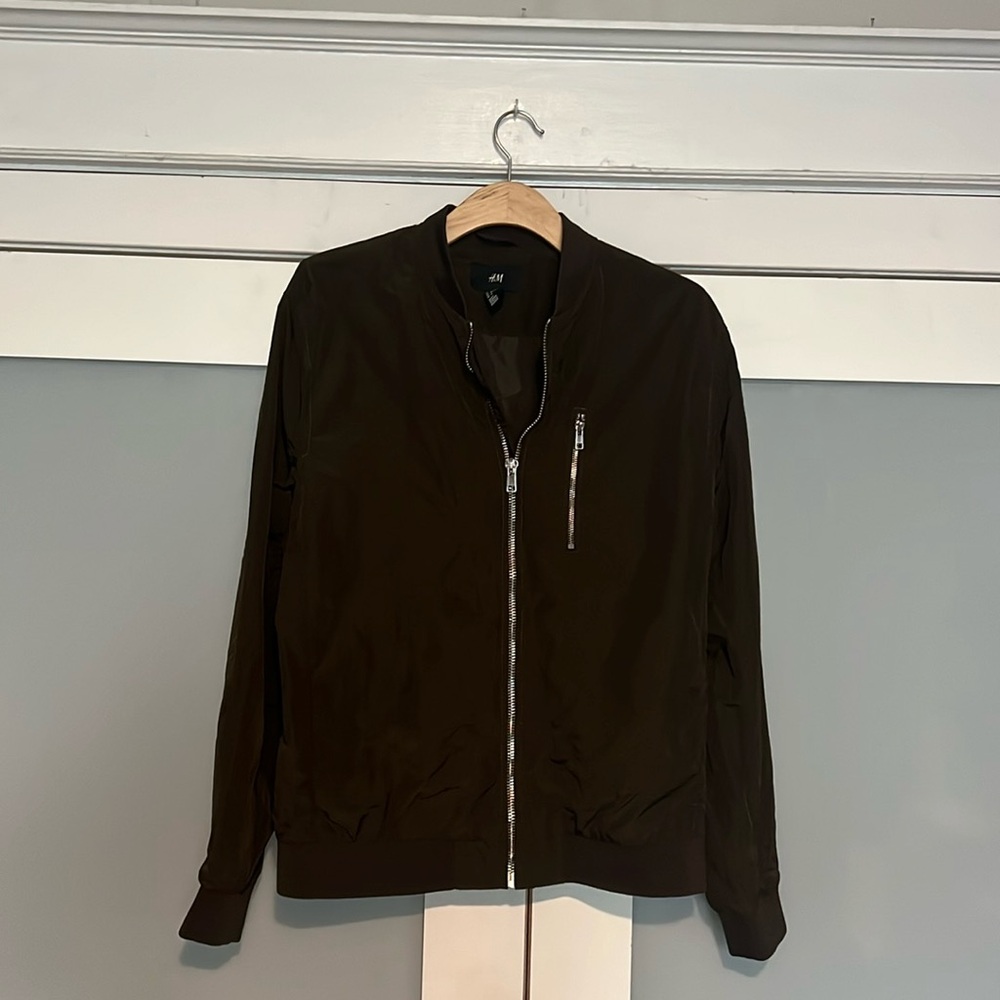 Brown bomber jacket